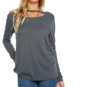 NWT Chaser Double Vent L/S Tee in Grey Size JR L